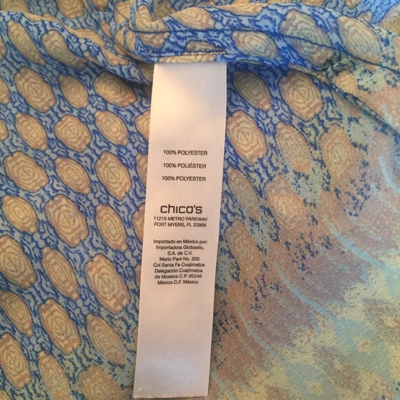 Chico’s 2 polyester cardigan blue gray 3/4 sleeve - Picture 6 of 6